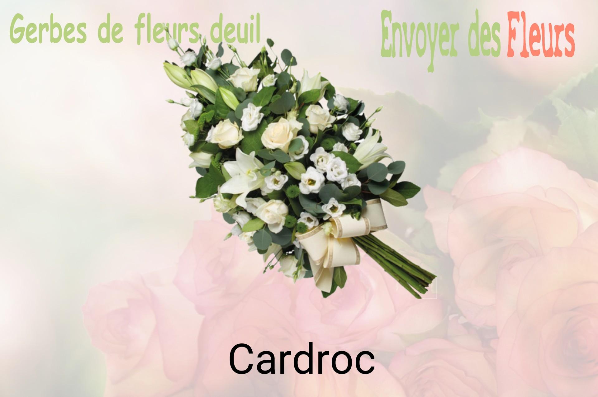 Gerbe de fleurs de deuil livrée à Cardroc